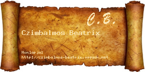 Czimbalmos Beatrix névjegykártya