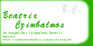 beatrix czimbalmos business card